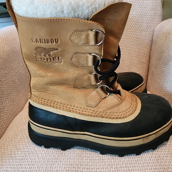 Sorel Mens Caribou Winter Fleece Boots - Picture 2 of 9